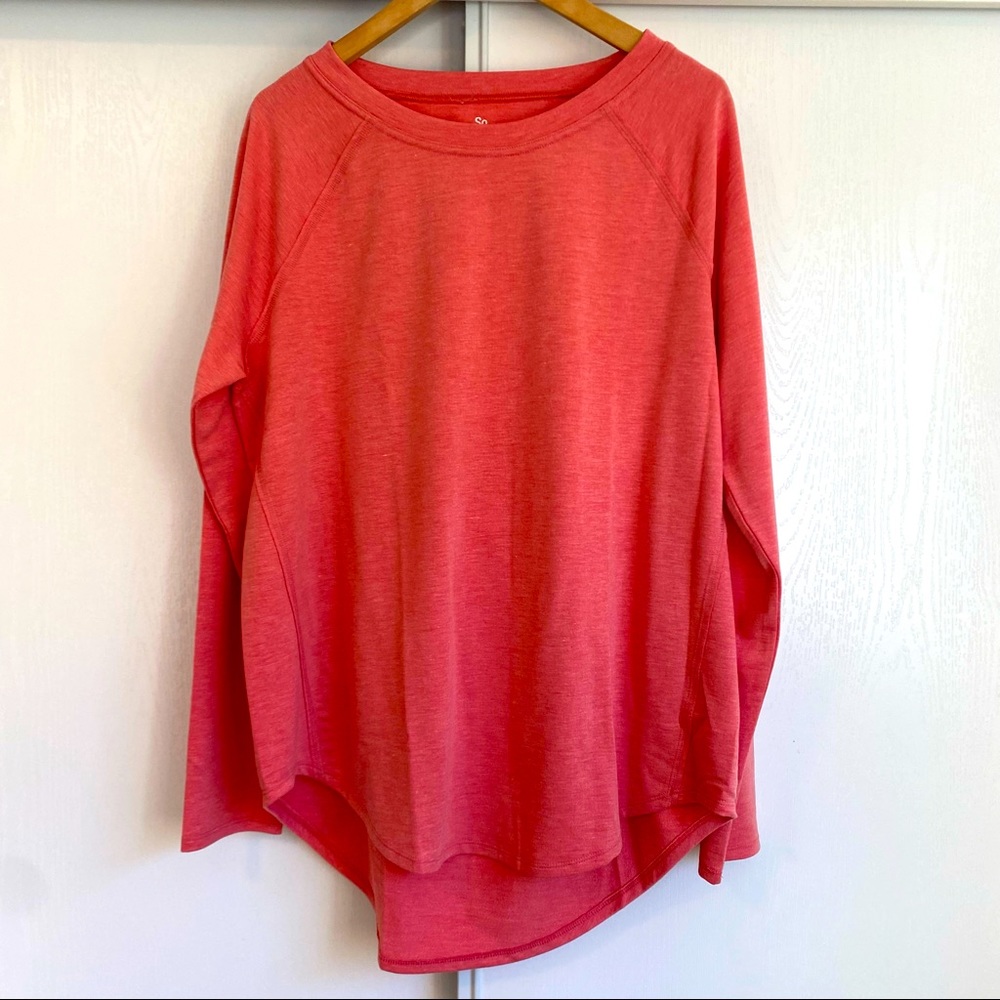 SO pink sweater with cut out back to school